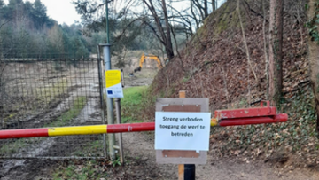 Bikepark in aanleg - verboden toegang