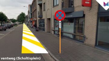 Parkeerverbod ventweg Scholtisplein in Neeroeteren