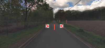 Voorbeeldfoto proefafsluiting Bergeindestraat zijde Opoeteren